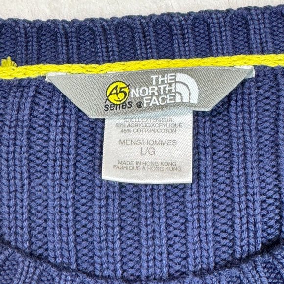 THE NORTH FACE A5 Series Men's L Vintage 90s Ribbed Knit Crewneck Winter Sweater - Picture 3 of 11